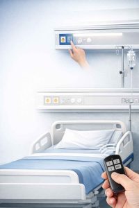 کلیدهای فینگر تاچ در کنسول بالای تخت